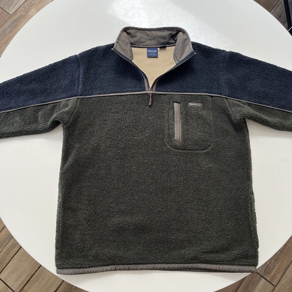 Vintage 90s Sideout Quarter Zip Sweatshirt Surf Skate Green Sz Medium Streetwear